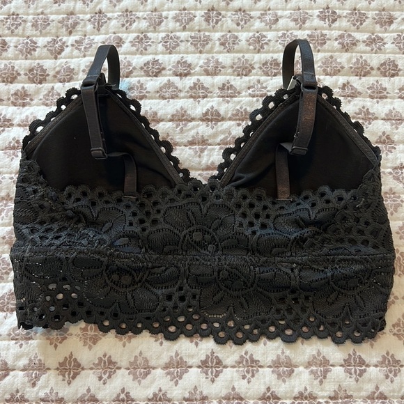 NWOT Aero Lace Padded Convertible Racerback Bralette Dark Grey Aeropostale - Picture 5 of 10